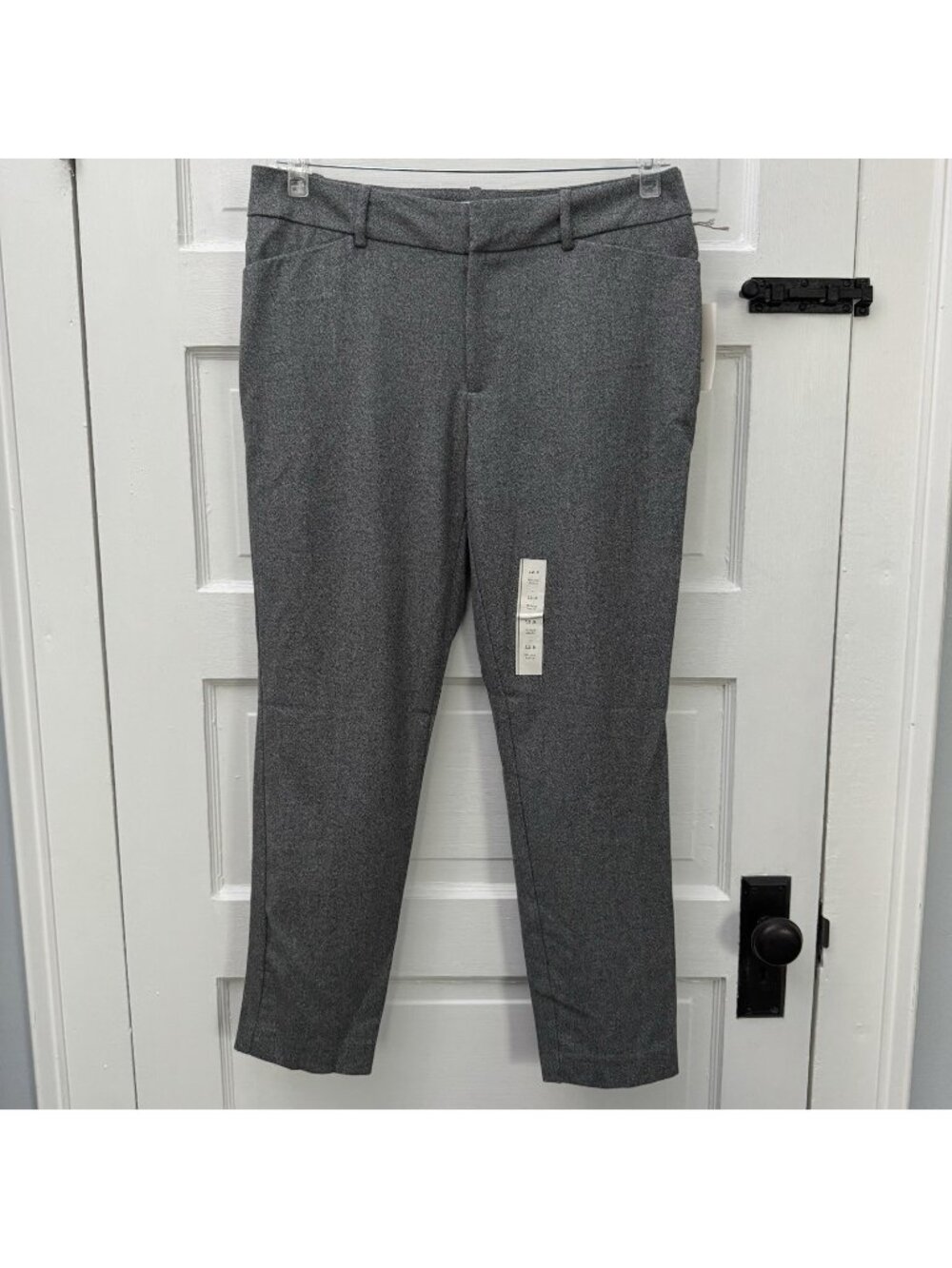 A New Day NWT Women’s 12R Heather Gray Cotton Stretch Slim Ankle Pants